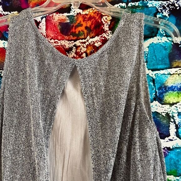 A'Reve Layered Tier High Low Sleeveless Dress Ties in Back Small - Picture 7 of 8